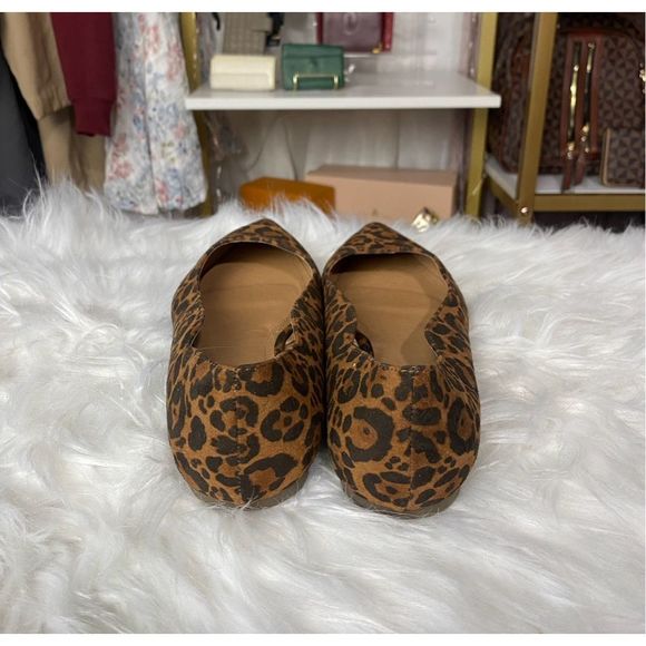 Report Animal Print Flat Point Toe Slip On Ballerina Loafers Women’s Casual Shoe - Picture 2 of 6